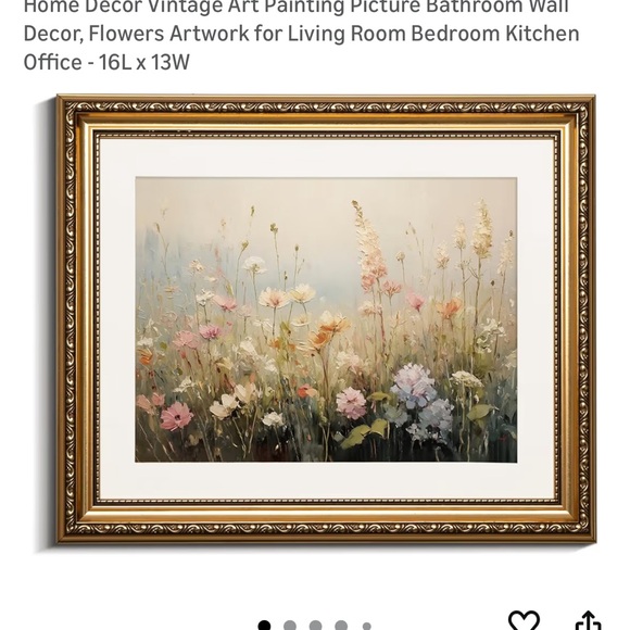 Other - Framed Floral Field Wall Art